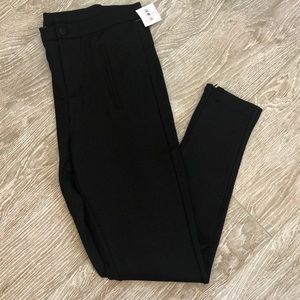 PHILOSOPHY WOMEN BLACK LEGGINGS WITH ZIPPER SZ 2